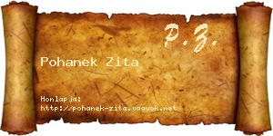 Pohanek Zita névjegykártya